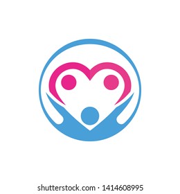 Adoption Logo community logo template vector icon