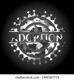 Adoption on grey camo pattern 