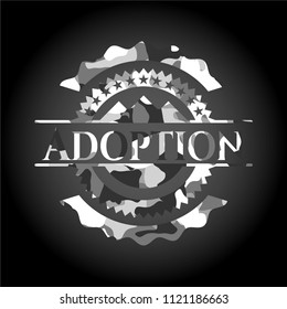 Adoption on grey camouflage pattern