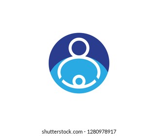Adoption people logo design vector