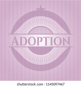 Adoption pink emblem