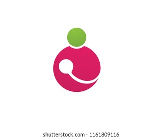 Adoption pregnancy care Logo template vector icon