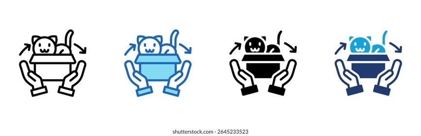 Adoption Process icon Multi Style Vector Illustration