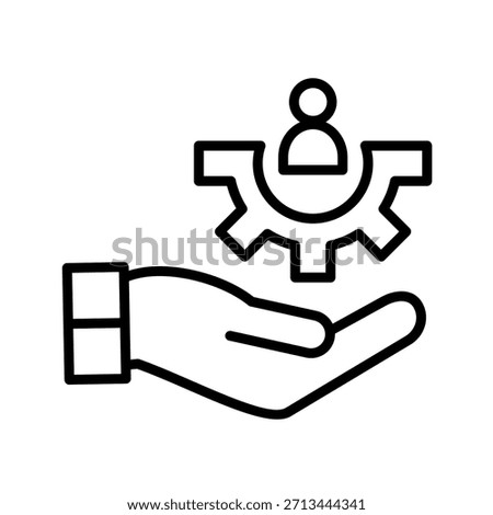 Adoption Rate Outline Icon Vector Illustration