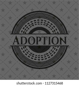Adoption realistic black emblem