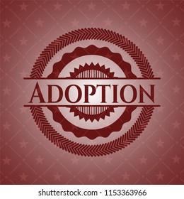 Adoption realistic red emblem