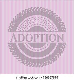 Adoption retro pink emblem
