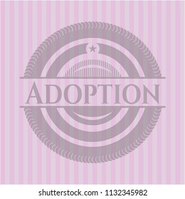 Adoption retro style pink emblem