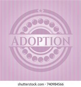 Adoption retro style pink emblem