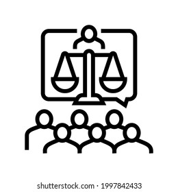 adoption seminar and activity line icon vector. adoption seminar and activity sign. isolated contour symbol black illustration