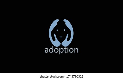 adoption shop vector logo monogram template