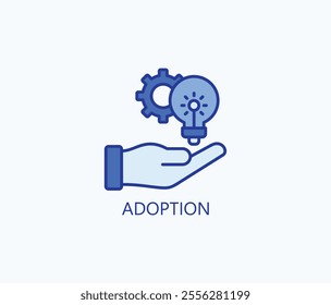 Adoption vector, icon or logo sign symbol illustration