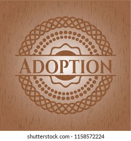 Adoption wooden emblem