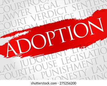 Adoption word cloud concept