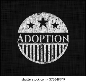Adoption written on a blackboard