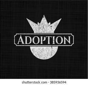 Adoption written on a blackboard