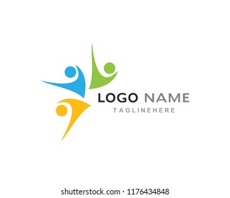 Adoptioncommunity care Logo template vector icon