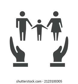 Adoptive Parents icon vector image. Can also be used for Physical Fitness. Suitable for mobile apps, web apps and print media.