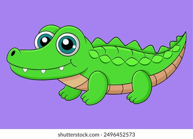 Adorable Alligator Vector Graphic For Web And Print , Premium Alligator Illustration For All Creative Projects. This premium Alligator illustration design perfect for print materials.