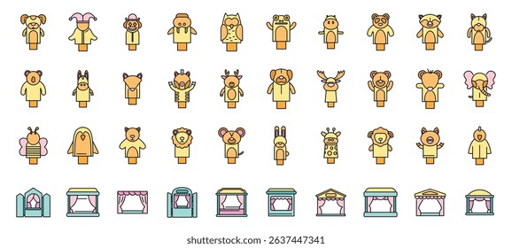 Adorable animal finger puppets and puppet show stages bring joy and creativity to children's playtime, encouraging imaginative storytelling and theatrical fun
