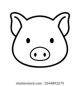 Adorable Animal Head Design Character Vector