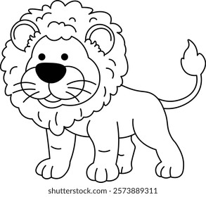 Adorable Animal Line Art Collection Lion