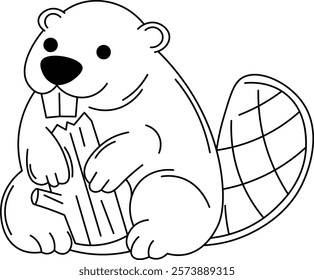 Adorable Animal Line Art Collection Otter