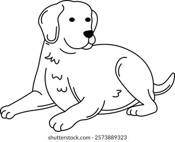 Adorable Animal Line Art Collection Dog