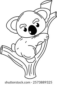 Adorable Animal Line Art Collection Koala