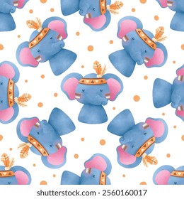 Adorable animals themed seamless pattern for fabric, wallpaper and many more