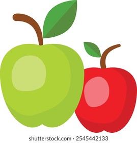 Adorable diseño de Vector de Clipart de manzana para proyectos divertidos y creativos