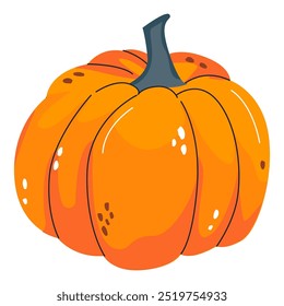 Adorable attractive illustration of the vegetable pumpkin, courgette for your design for the holiday Halloween. Harvest. Thanksgiving graphics for stickers, ad, patterns, poster