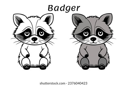 Adorable Baby Animals coloring book illustration hand drawn designs for kids