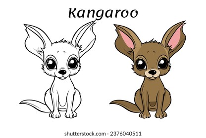 Adorable Baby Animals coloring book illustration hand drawn designs for kids