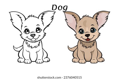 Adorable Baby Animals coloring book illustration hand drawn designs for kids