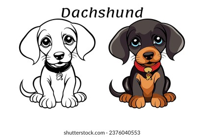 Adorable Baby Animals coloring book illustration hand drawn designs for kids
