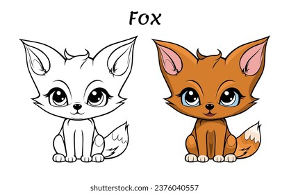 Adorable Baby Animals coloring book illustration hand drawn designs for kids