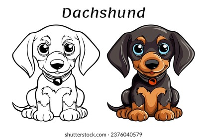Adorable Baby Animals coloring book illustration hand drawn designs for kids