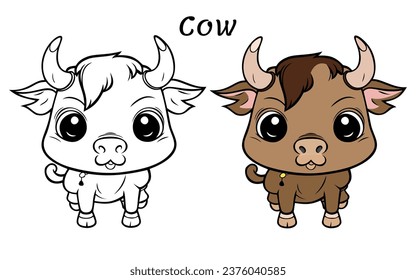 Adorable Baby Animals coloring book illustration hand drawn designs for kids