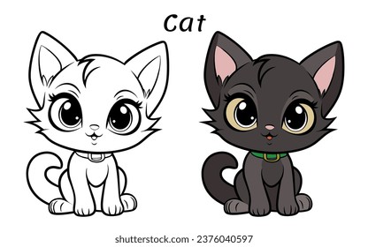Adorable Baby Animals coloring book illustration hand drawn designs for kids