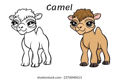 Adorable Baby Animals coloring book illustration hand drawn designs for kids