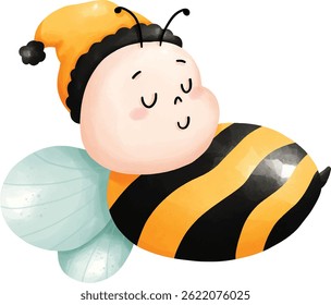 adorable baby bee, baby shower clipart.