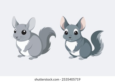 Adorable baby chinchilla vector illustration, perfect for digital products, prints, and designs. High-quality, scalable, and suitable for branding, merchandise, or creative projects.