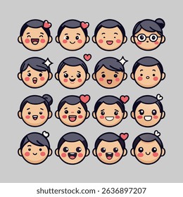 a Adorable Baby Face Emoticons