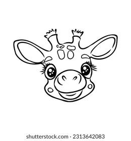 Adorable Baby Giraffe Vector Illustration cartoon giraffe