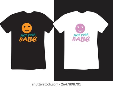 Adorable baby T-shirt vector design in high-resolution EPS format. Perfect for baby clothing, toddler apparel, kids’ fashion merchandise, and print-on-demand platforms. This editable vector is ideal f
