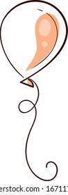 Globo, ilustración, vector sobre fondo blanco.