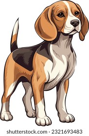 Adorable Beagle Dog Vector Captivating Canine Charm