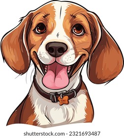 Adorable Beagle Dog Vector Captivating Canine Charm