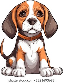 Adorable Beagle Dog Vector Captivating Canine Charm